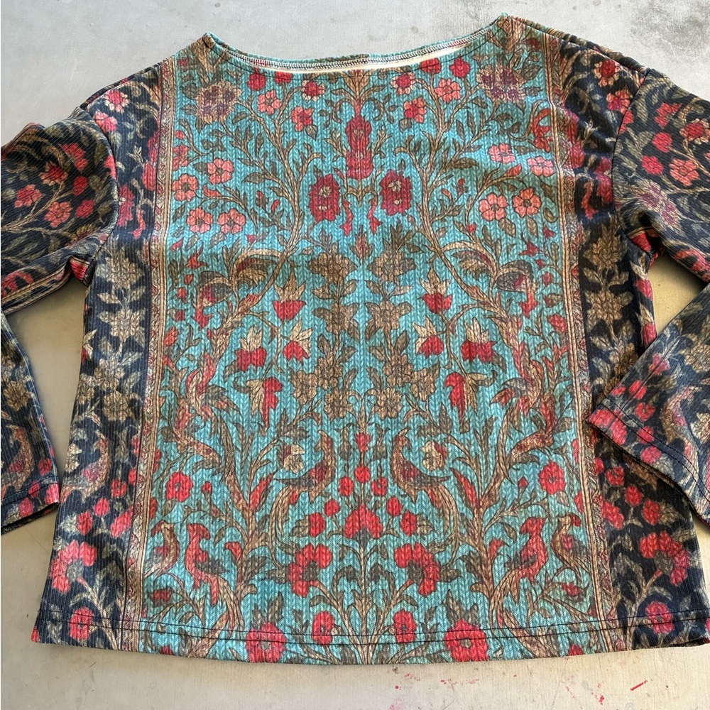 Floral Patterned Women's Top SZ SM